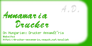 annamaria drucker business card